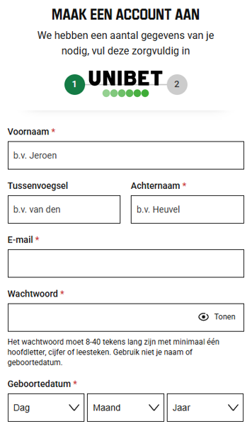 unibet aanmelden
