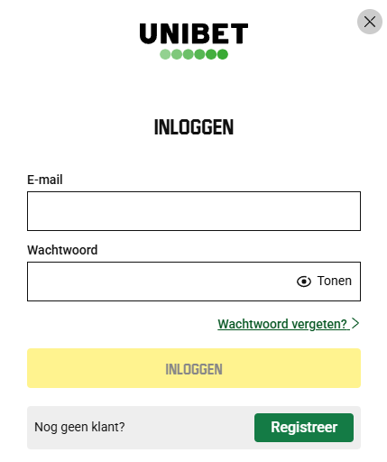 unibet inloggen